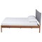 Baxton Studio Estela Mid-Century Modern Grey Woven Fabric and Walnut Brown Wood Queen Size Platform Bed 245-13445-ZORO - alternate 2